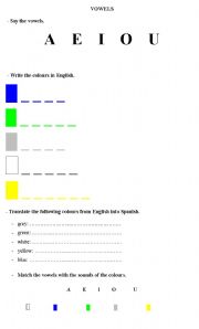 English Worksheet: VOWELS as the cornerstone of SPELLING