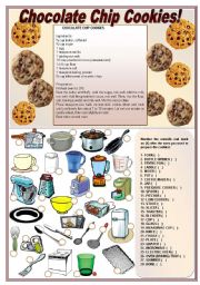 Chocolate Chip Cookies!  ((recipe & activities on kitchen utensils)