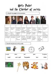 Harry Potter and the Chamber of Secrets (TWO PAGES activities+watching task!)FULLY EDITABLE!