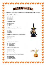 Halloween Quiz - ESL worksheet by ladybug