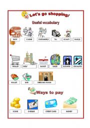 English Worksheet: Shopping - Vocabulary