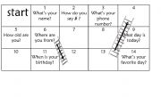 English worksheet: LADDER ABOUT PERSONAL INFO. & NUMBERS