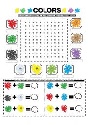 COLORS WORDSEARCH-MIXING COLORS!