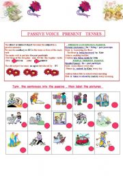 English Worksheet: Passive voice : the two present tenses 