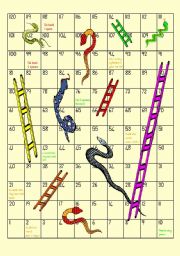 Snakes and ladders worksheets
