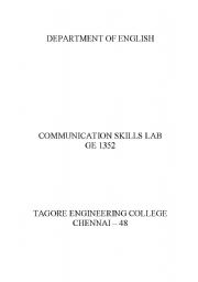 English worksheet: communication skills