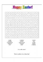 Easter Wordsearch for kids!