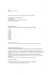 English worksheet: Weekly test