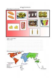 English worksheet: world of  foods