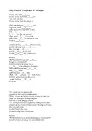 English Worksheet: Song: Gap Fill: Avril Lavigne - Complicated