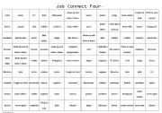 English worksheet: Jobs + Connect Four