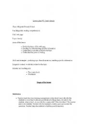 English worksheet: juan´s family lesson plan