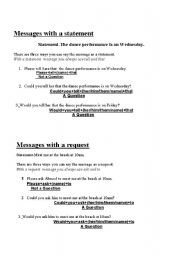 English worksheet: Messages with ASk and Tell Part 2