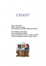 English worksheet: Chant about jobs