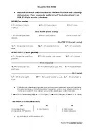 English Worksheet: Telling The Time