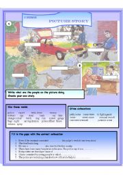 English Worksheet: Crime picture story