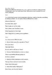 English Worksheet: Uses of their theyre there