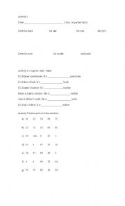 English worksheet: His or Her?