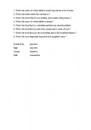 English worksheet: fill in the sentences