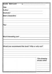 English worksheet: Book Review