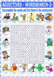 ADJECTIVES - WORDSEARCH -2-