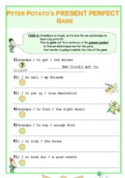 English worksheet: Game to practise the present perfect