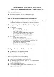 English Worksheet: Smalltalk with Misterduncan