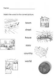 Children story Me in the map ( vocabulary words and proyect)
