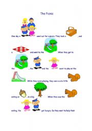 English Worksheet: pictured story