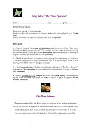 English Worksheet: Fairy tales: The three spinners