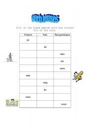 English Worksheet: verb tenses