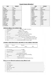 English Worksheet: Present Simple Affirmative sentences