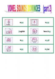 vowel sounds domino game 2/2