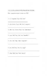 English worksheet: exercises in the past