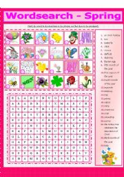 WORDSEARCH - SPRING (2 - 8)