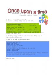English worksheet: Once upon a time - working with classic fairy tales