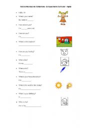 English Worksheet: Hello