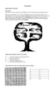 English worksheet: family tree