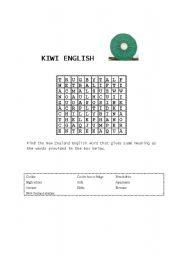 English Worksheet: KIWI Engish