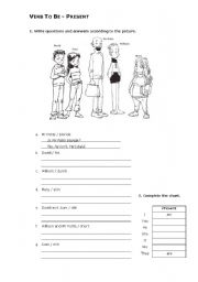 Verb To Be - Present - Esl Worksheet By Anacarolvc