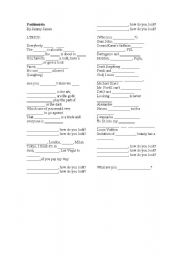 English worksheet: FILL IN THE BLANKS FASHIONIST BY JIMMY JAMES