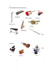 English Worksheet: music