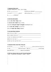 English Worksheet: Personal information