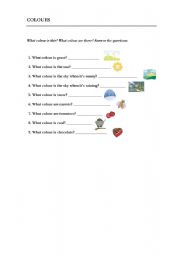 English Worksheet: Colours