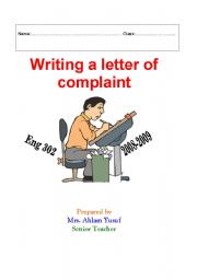 English Worksheet: Writing a letter of complaint Guide