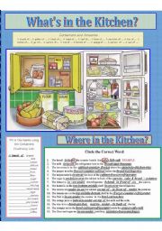 English Worksheet: FOOD: Whats in the Kitchen?