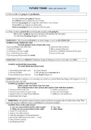 English Worksheet: will and going to 