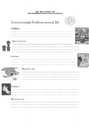 English worksheet: environment