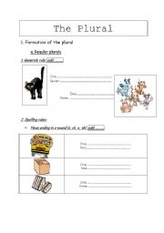 English Worksheet: the plural