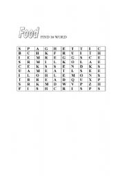 English worksheet: FOOD